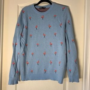 31 by Simons Flamingo Knit Sweater – Pastel Blue – Size Medium - Coton See photo